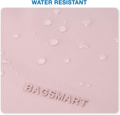 BAGSMART Toiletry Bag for Men, Travel Toiletry Organizer Dopp Kit Water-resistant Shaving Bag for Toiletries Accessories, Door Room Essentials,Pink-medium