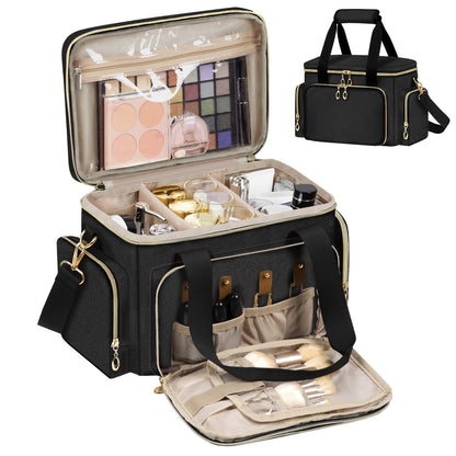 GDNasist Large Makeup Bag, Portable Travel Makeup Bag Organizer