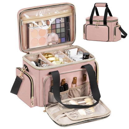 GDNasist Large Makeup Bag, Portable Travel Makeup Bag Organizer