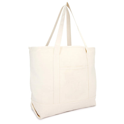 22" Open Top Heavy Duty Deluxe Tote Bag with Outer Pocket