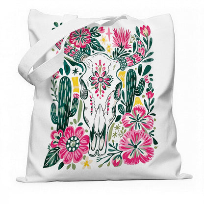 Funny Animal Canvas Bag, Christian Inspirational Tote Bag, Boho Watercolor Floral Butterfly Canvas Bag