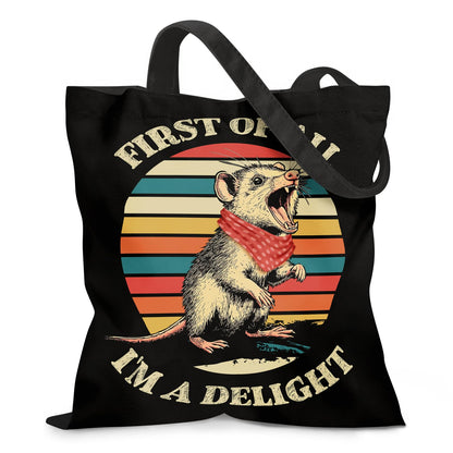 Aesthetic Canvas Tote Bag for Women - with Magnetic Snap Closure & Zipper Inner Pocket Reusable Bag for Shopping
