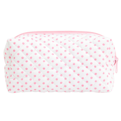 PAZIMIIK Small Quilted Makeup Bag,Zipper Cosmetic Pouch,Grey Floral