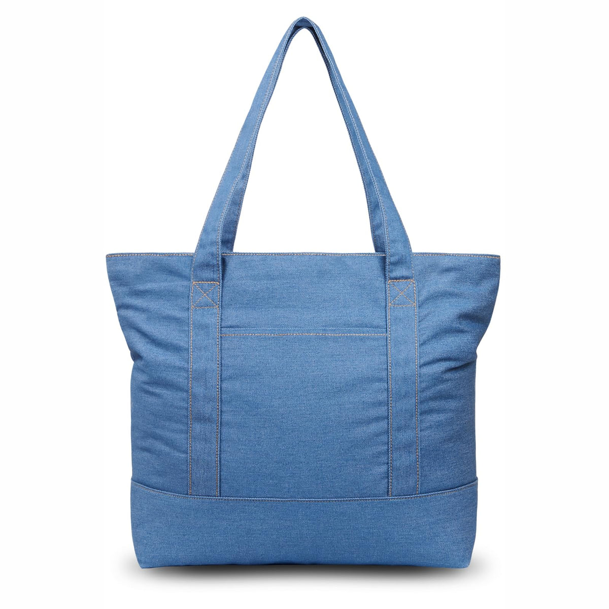 TOPDesign 1 | 3 | 6 | 30 Pack Canvas Tote Bag with an External Pocket, Reusable Grocery Shopping Bag, Top Zipper Closure, Daily Essentials (Black/Natural Pack of 1)