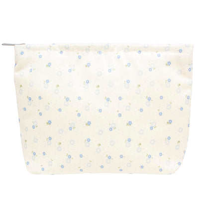Flat Makeup Bag for Women,Zipper Cosmetic Pouch for Purse,Strawberry Beige