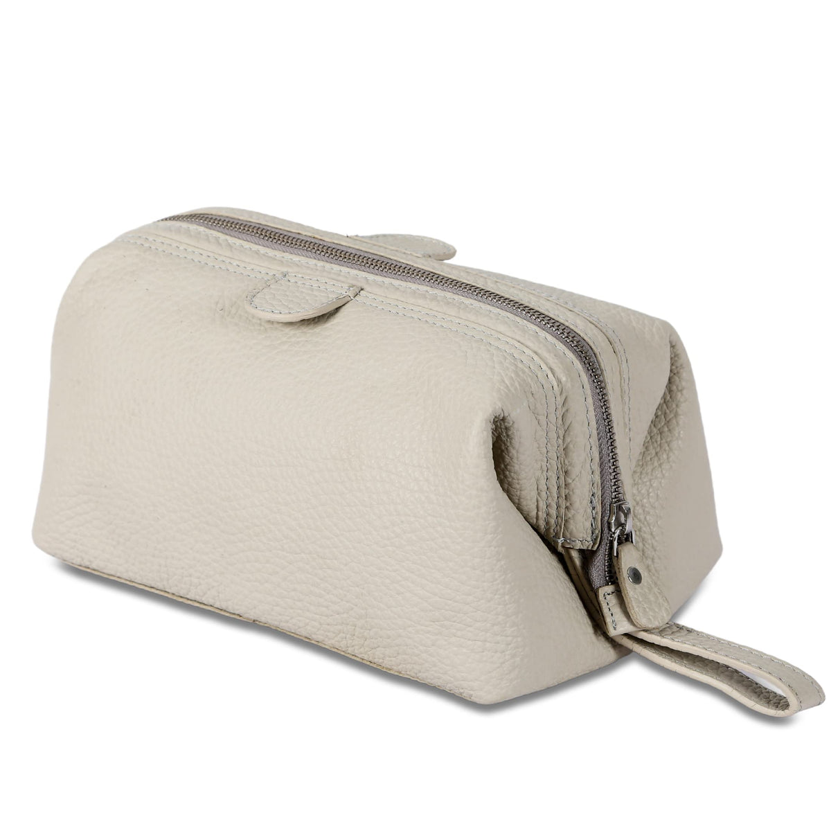 KomalC Buffalo Leather Toiletry Bag for Men & Women, Travel Pouch