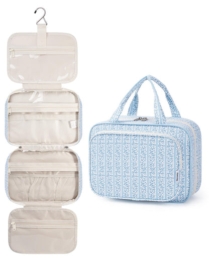 Narwey Hanging Toiletry Bag for Women, Travel Makeup Cosmetic Organizer Bag