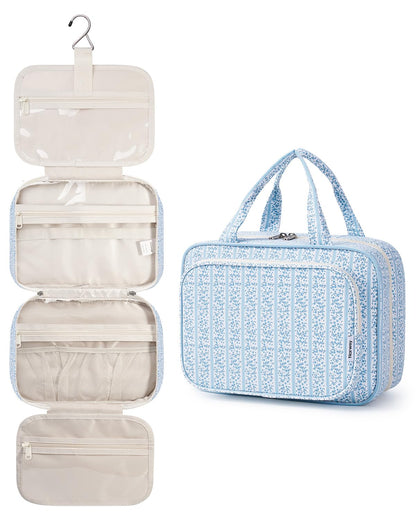 Narwey Hanging Toiletry Bag for Women, Travel Makeup Cosmetic Organizer Bag