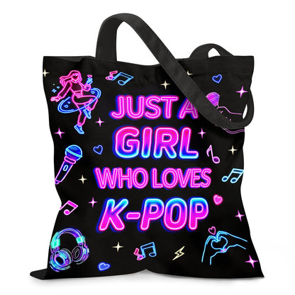 Aesthetic Canvas Tote Bag for Women - with Magnetic Snap Closure & Zipper Inner Pocket Reusable Bag for Shopping