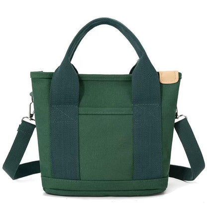 Small Tote Bags for Women Canvas Purses with Zipper Crossbody Mini Tote Satchel Hobo Work Beach Bag Shoulder Handbags