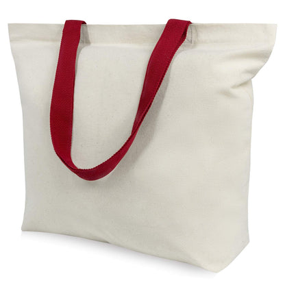 TOPDesign 2-Pack Canvas Tote Bags with Magnetic Snap, Reusable Grocery Shopping Bags, DIY Your Creative Designs