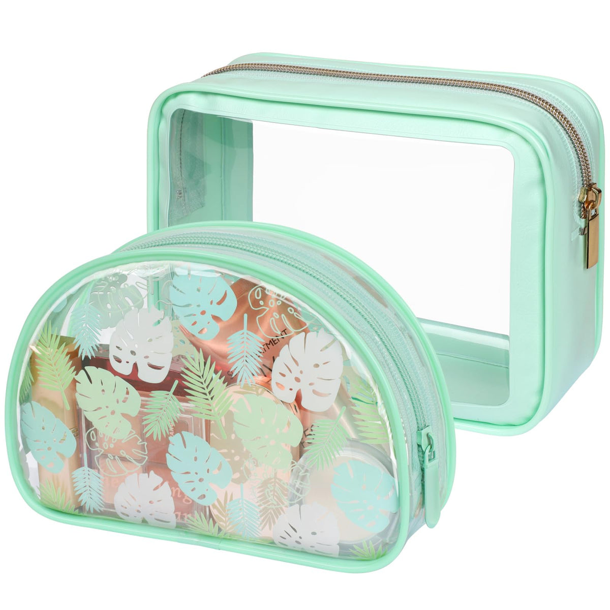 PACKISM Clear Makeup Bag Foldable - TSA Approved Toiletry Bag for Travel