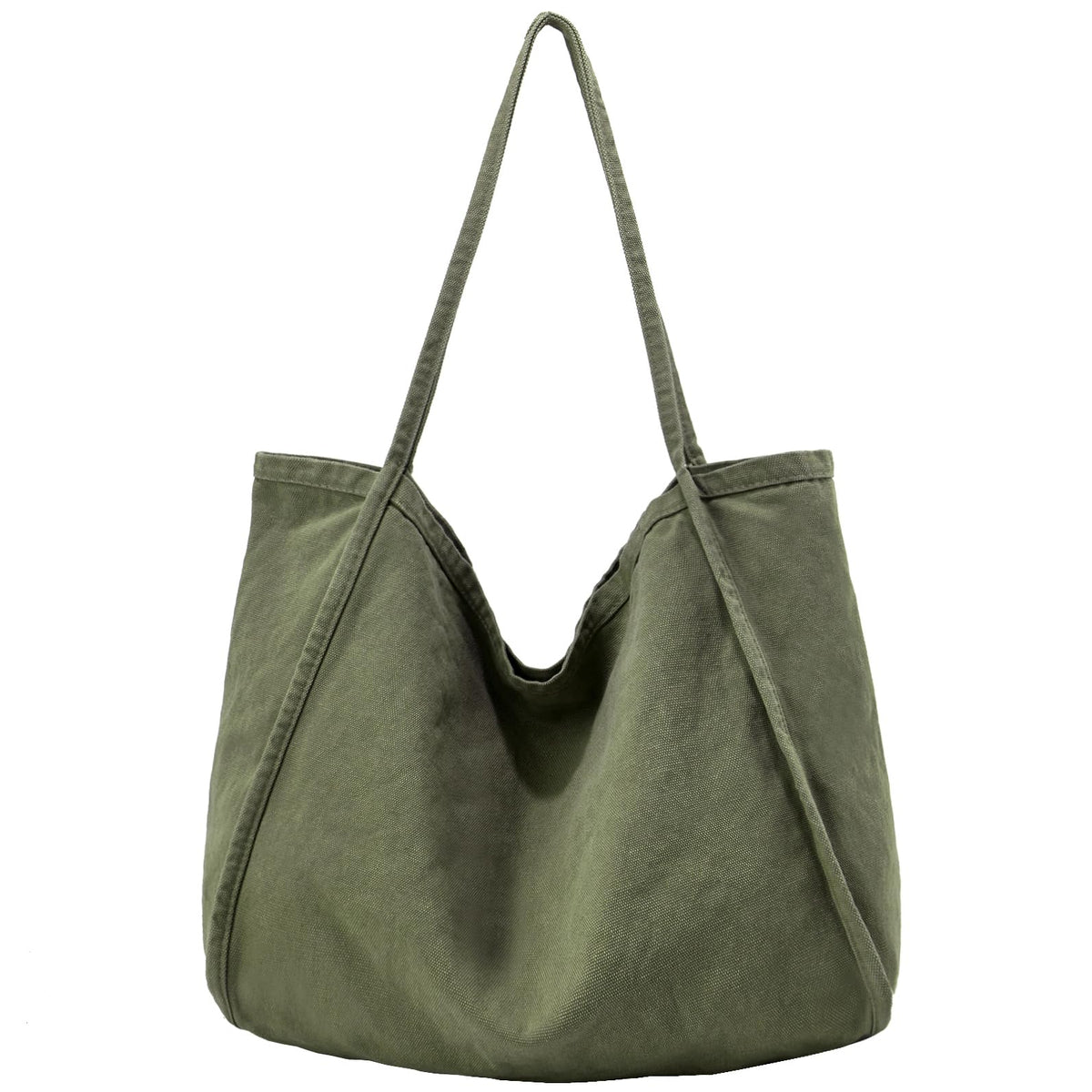 ALUDAPIJU Casual Canvas Tote Bag for Women Large Slouchy Hobo Shoulder Bag for Work Travel Tote Purse Handbags Message Bags