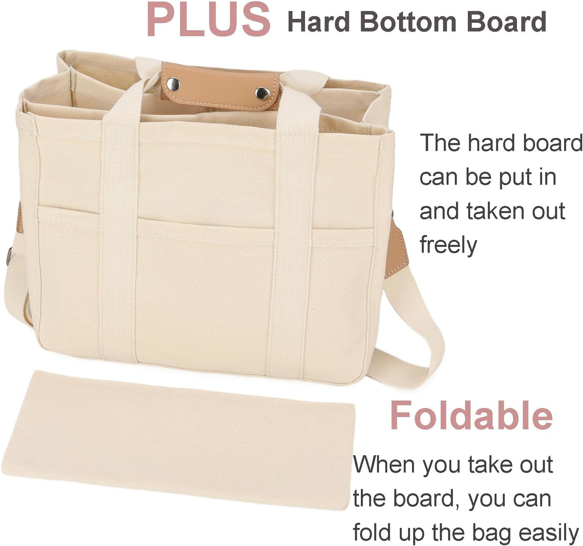 Barsine Messenger Bag for Women and Men, Multi-Pocket & Compartments Everyday Tote, Lightweight Canvas Bible Sturdy Bag