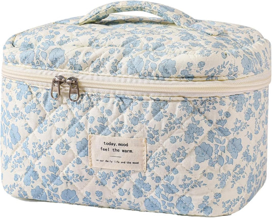 uekeboag Large Travel Quilted Makeup Bag for Women