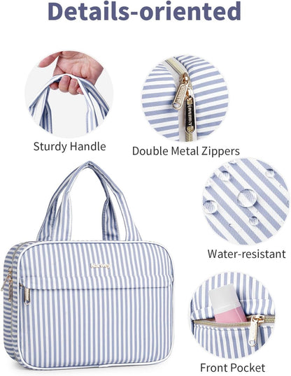 Narwey Hanging Travel Toiletry Bag for Women, Cosmetic Makeup Bag Organizer