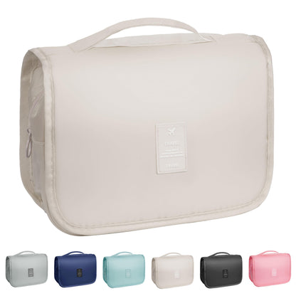 Toiletry Bag Travel Bag with Hanging Hook, Waterproof Shower Bathroom Hanging Toiletry Bag for Men Women,Small Multifunctional Makeup Cosmetic Bag,Portable Toiletries Bag Travel Organizer (Grey)