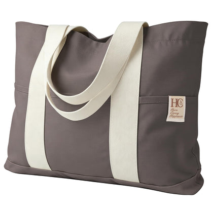 Large Reusable Grocery Bags with Pockets, Heavy Duty Canvas Tote.