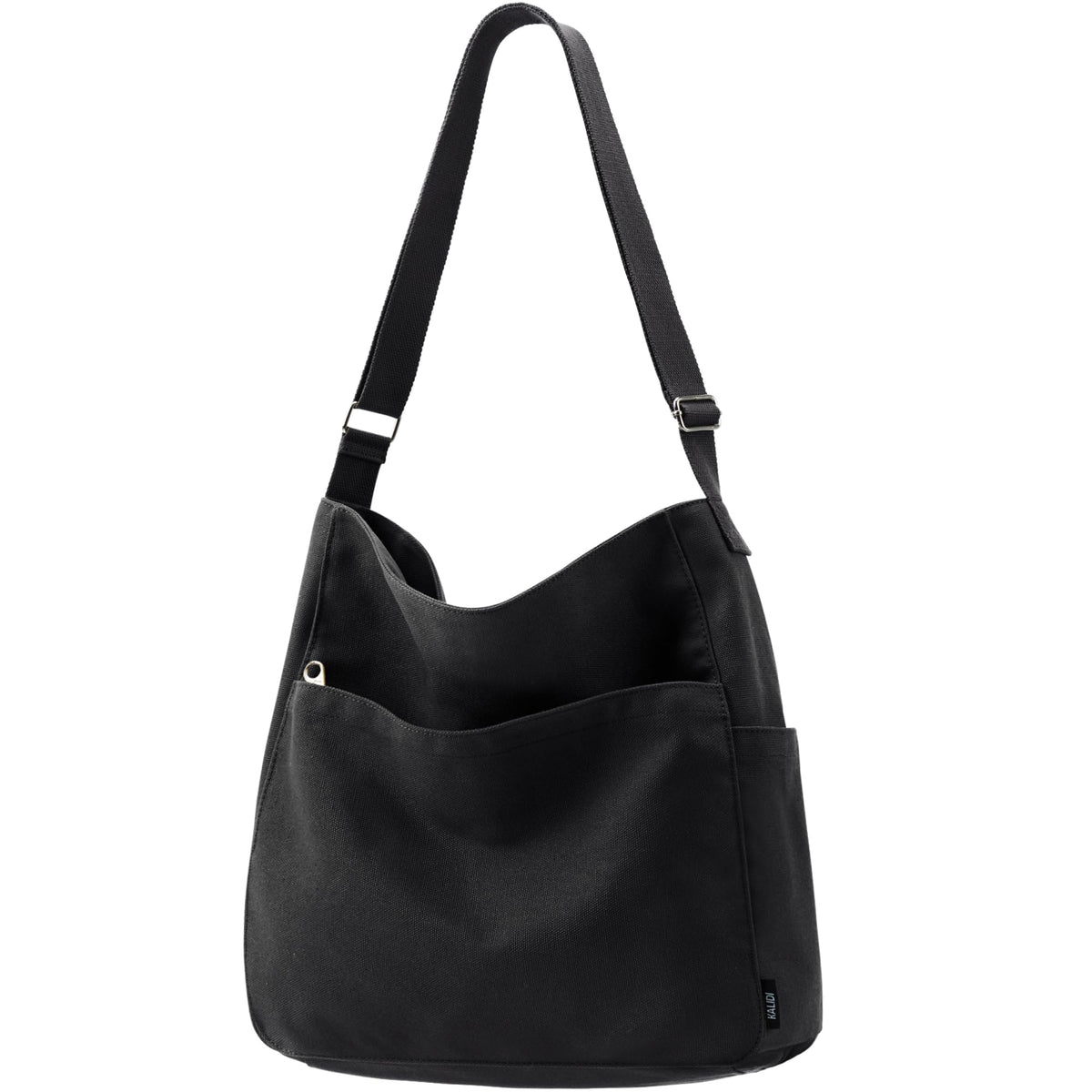 KALIDI Canvas Tote Bag Zipper Large Crossbody Shoulder Bag Messenger Bag