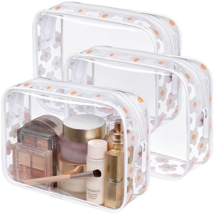 PACKISM TSA Approved Toiletry Bag - Clear Makeup Bag for Travel, Rose Pink