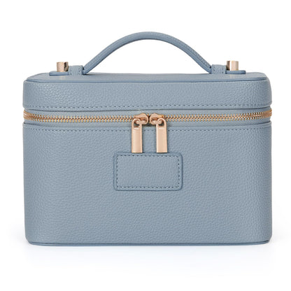 HiTotes Makeup Bag Vanity Case for Women Leather Cosmetic Bag Travel Toiletry Bags Portable Makeup Organizer Case