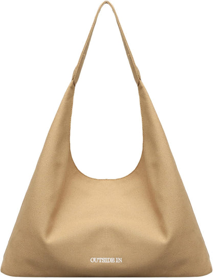 Canvas Tote Bag For Women Large Everything Bag with Pockets and Laptop Sleeve Utility Work Tote