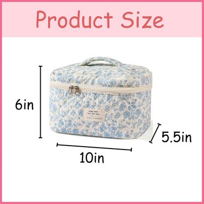uekeboag Large Travel Quilted Makeup Bag for Women