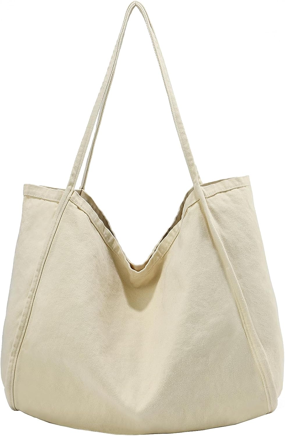 ALUDAPIJU Casual Canvas Tote Bag for Women Large Slouchy Hobo Shoulder Bag for Work Travel Tote Purse Handbags Message Bags