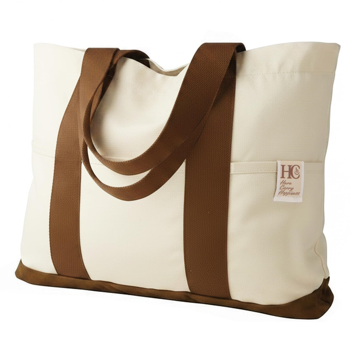 Large Reusable Grocery Bags with Pockets, Heavy Duty Canvas Tote.