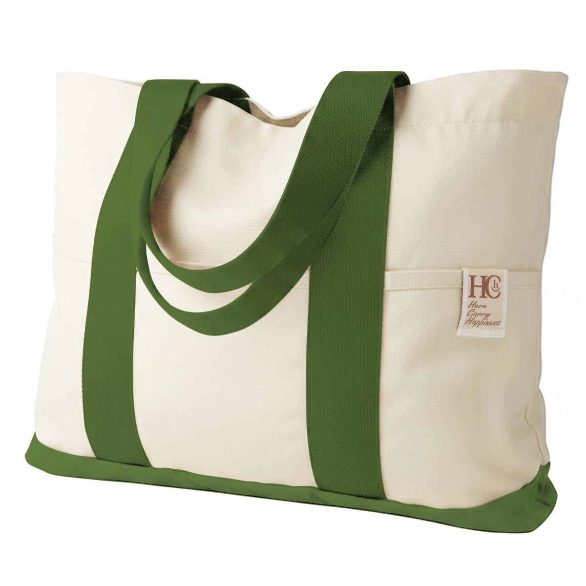 Large Reusable Grocery Bags with Pockets, Heavy Duty Canvas Tote.
