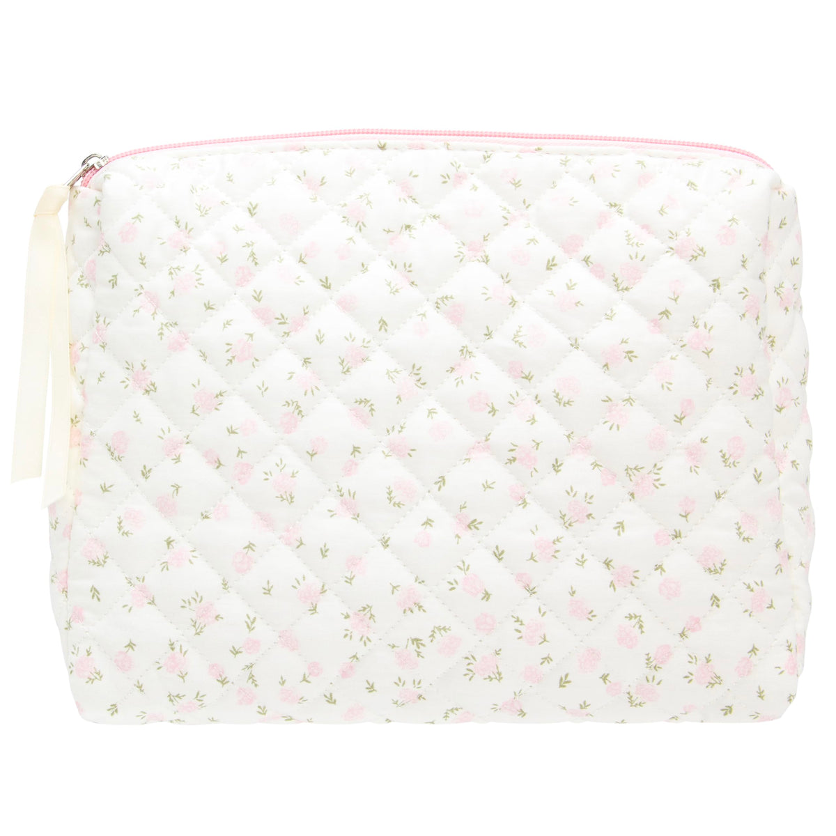 Quilted Makeup Bag for Women, Travel Cosmetic&Toiletry Bag,Gauze Heart