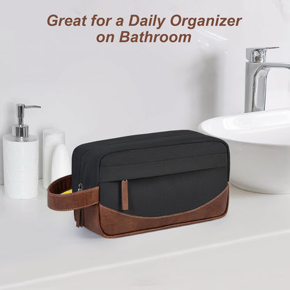Travel Toiletry Bag for Men, Black, Medium