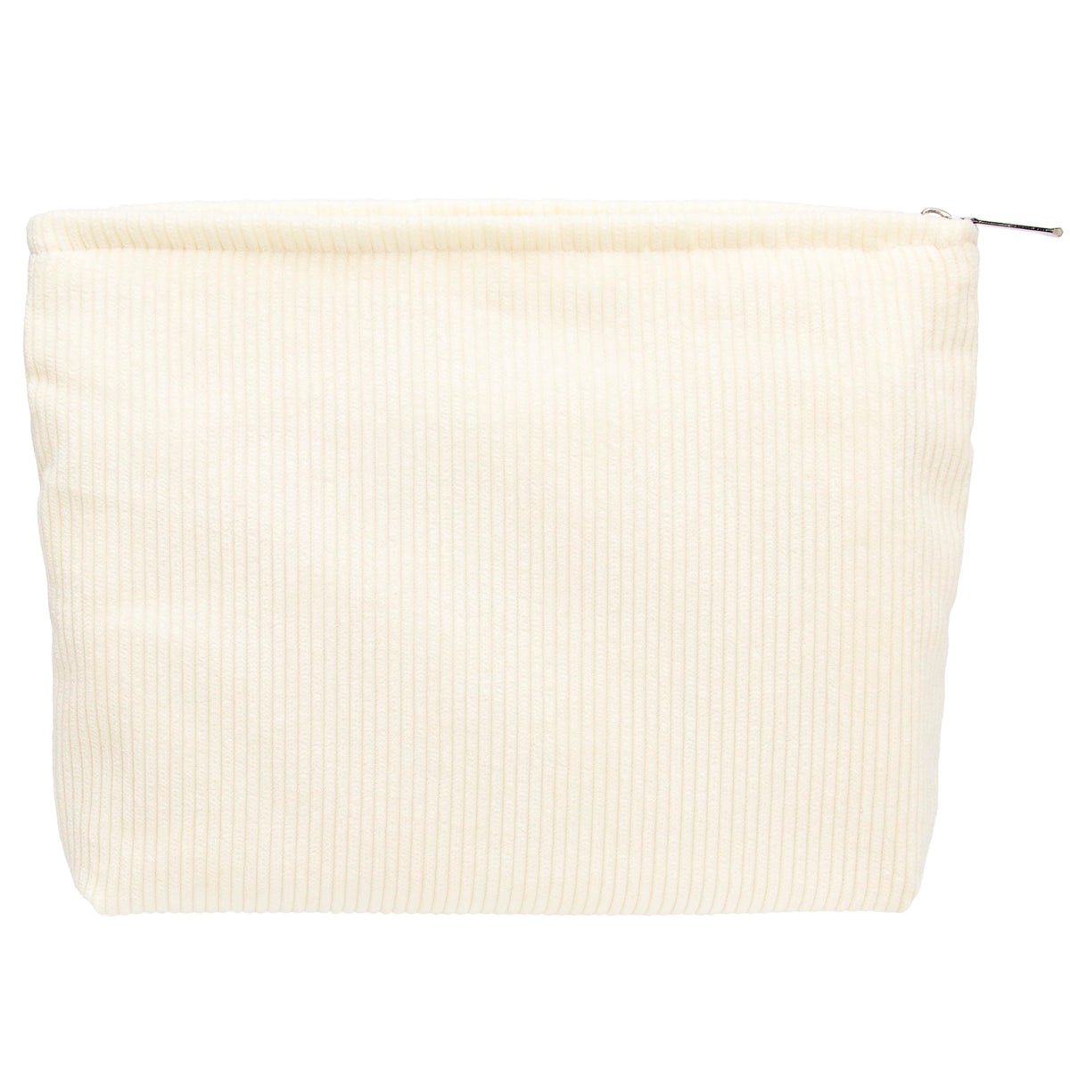 Flat Makeup Bag for Women,Zipper Cosmetic Pouch for Purse,Strawberry Beige