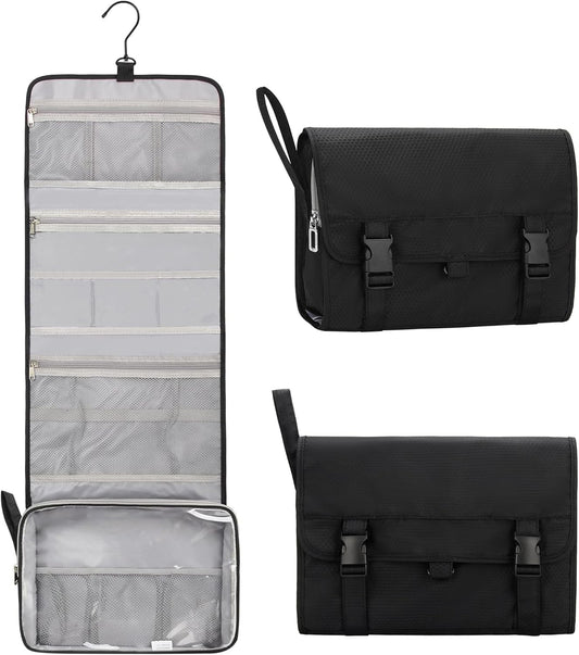 Relavel Travel Toiletry Bag for Men, Large Hanging Toiletries Bag - Black