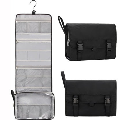 Relavel Travel Toiletry Bag for Men, Large Hanging Toiletries Bag - Black