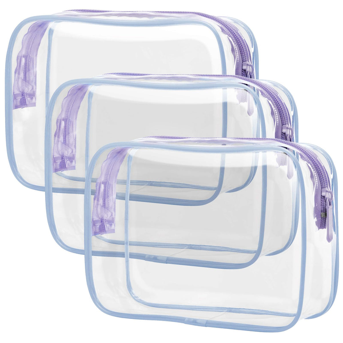 PACKISM TSA Approved Toiletry Bag - Clear Makeup Bag for Travel, Rose Pink