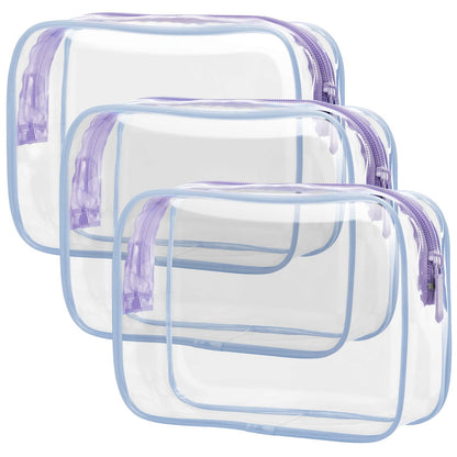 PACKISM TSA Approved Toiletry Bag - Clear Makeup Bag for Travel, Rose Pink