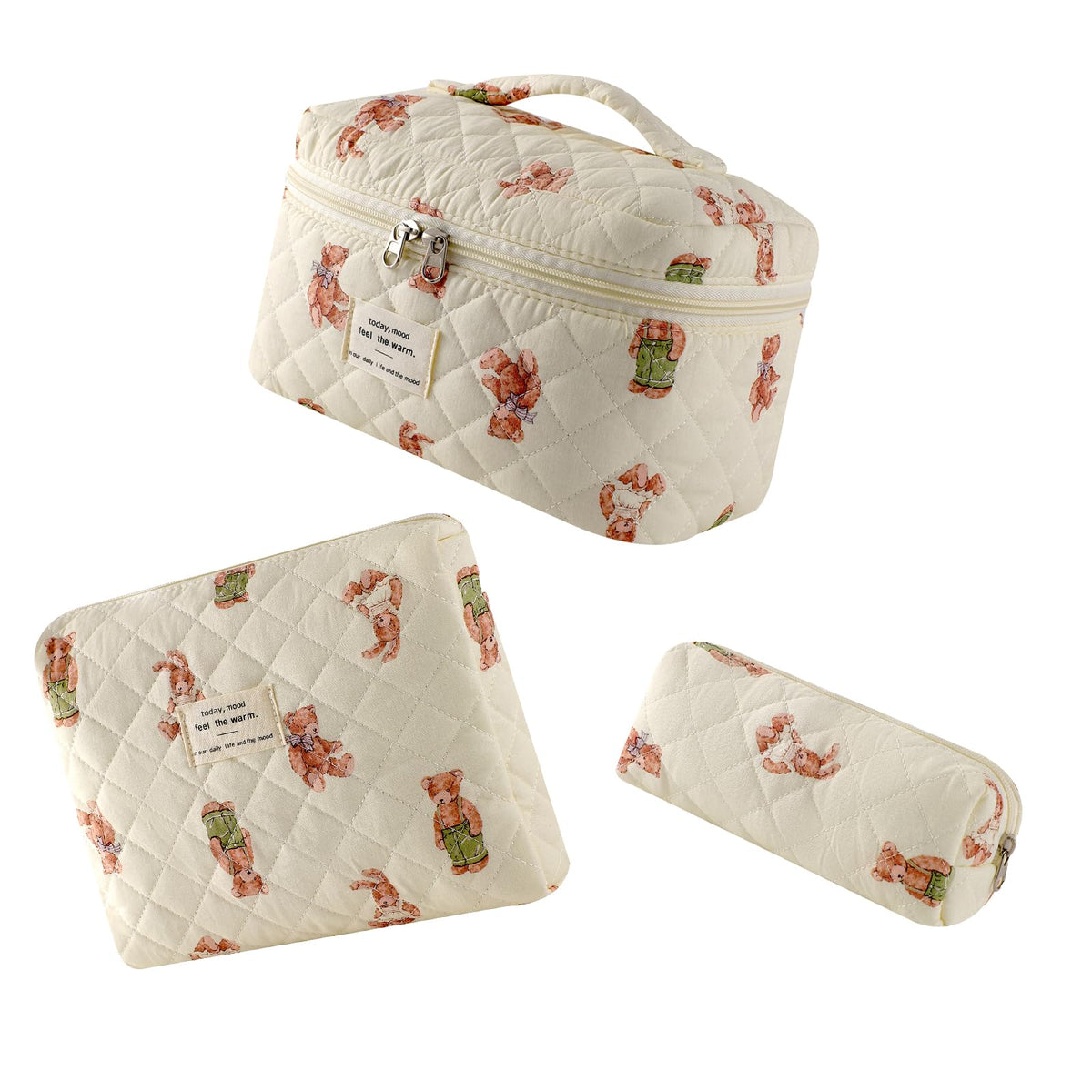 uekeboag Large Travel Quilted Makeup Bag for Women