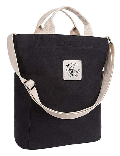 Lily queen Women Canvas Tote Handbags Casual Shoulder Work Bag Crossbody