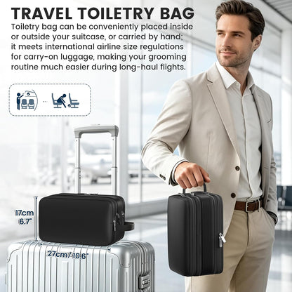 Travel Toiletry Bag, Waterproof Hanging Dopp Kit, Organizer for Men & Women