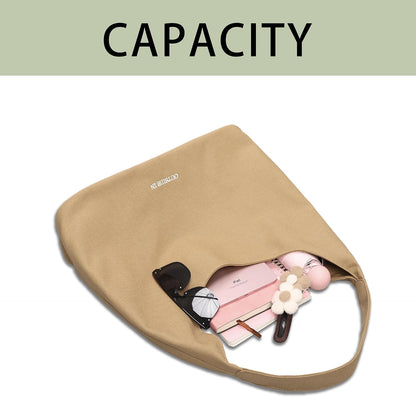 Canvas Tote Bag For Women Large Everything Bag with Pockets and Laptop Sleeve Utility Work Tote