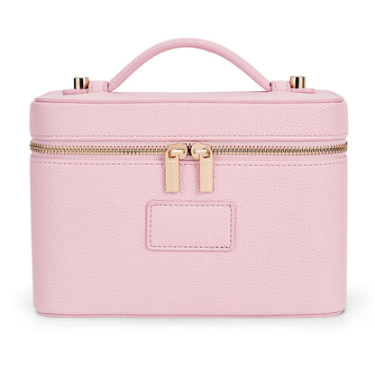 HiTotes Makeup Bag Vanity Case for Women Leather Cosmetic Bag Travel Toiletry Bags Portable Makeup Organizer Case