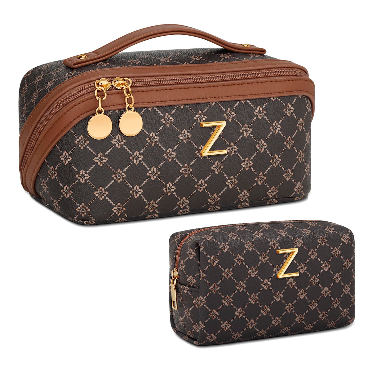 Initial Makeup Bag Personalized Gift for Women Teen Girls