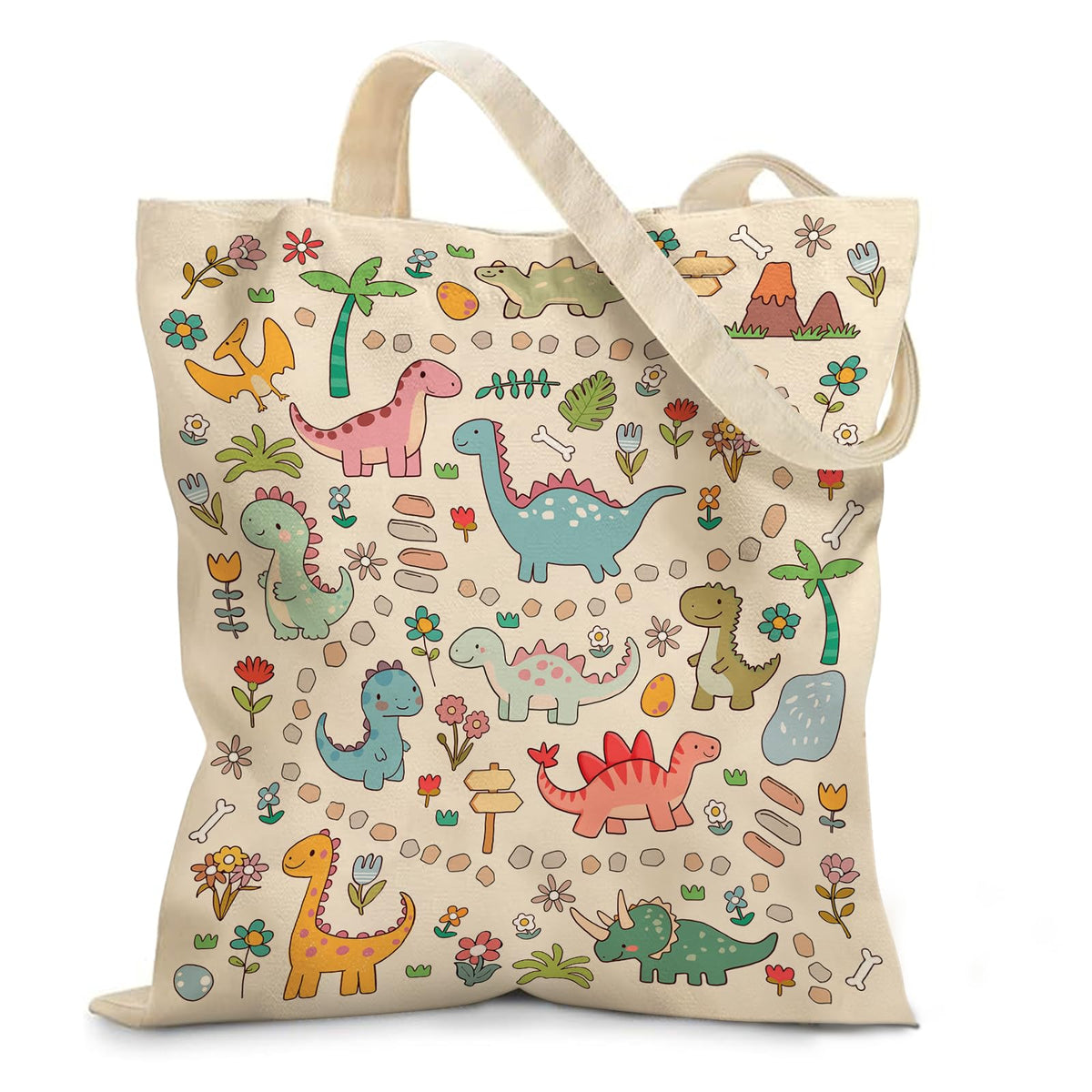 Aesthetic Canvas Tote Bag for Women - with Magnetic Snap Closure & Zipper Inner Pocket Reusable Bag for Shopping