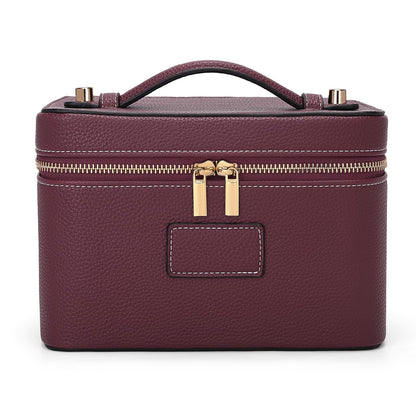 HiTotes Makeup Bag Vanity Case for Women Leather Cosmetic Bag Travel Toiletry Bags Portable Makeup Organizer Case