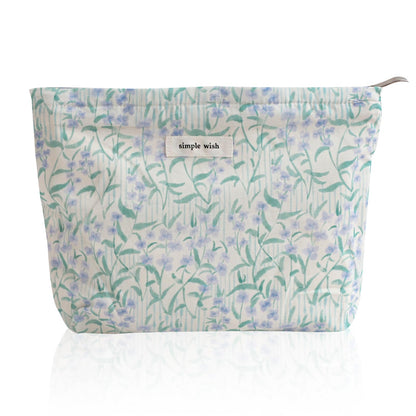 Wudygirl Makeup Bag for Women Travel Cosmetic Bag 10.5"x7.5" Beige