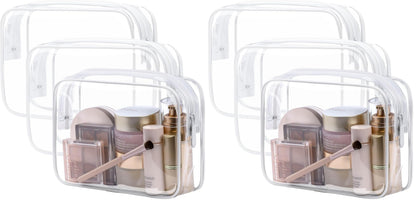 PACKISM TSA Approved Toiletry Bag - Clear Makeup Bag for Travel, Rose Pink