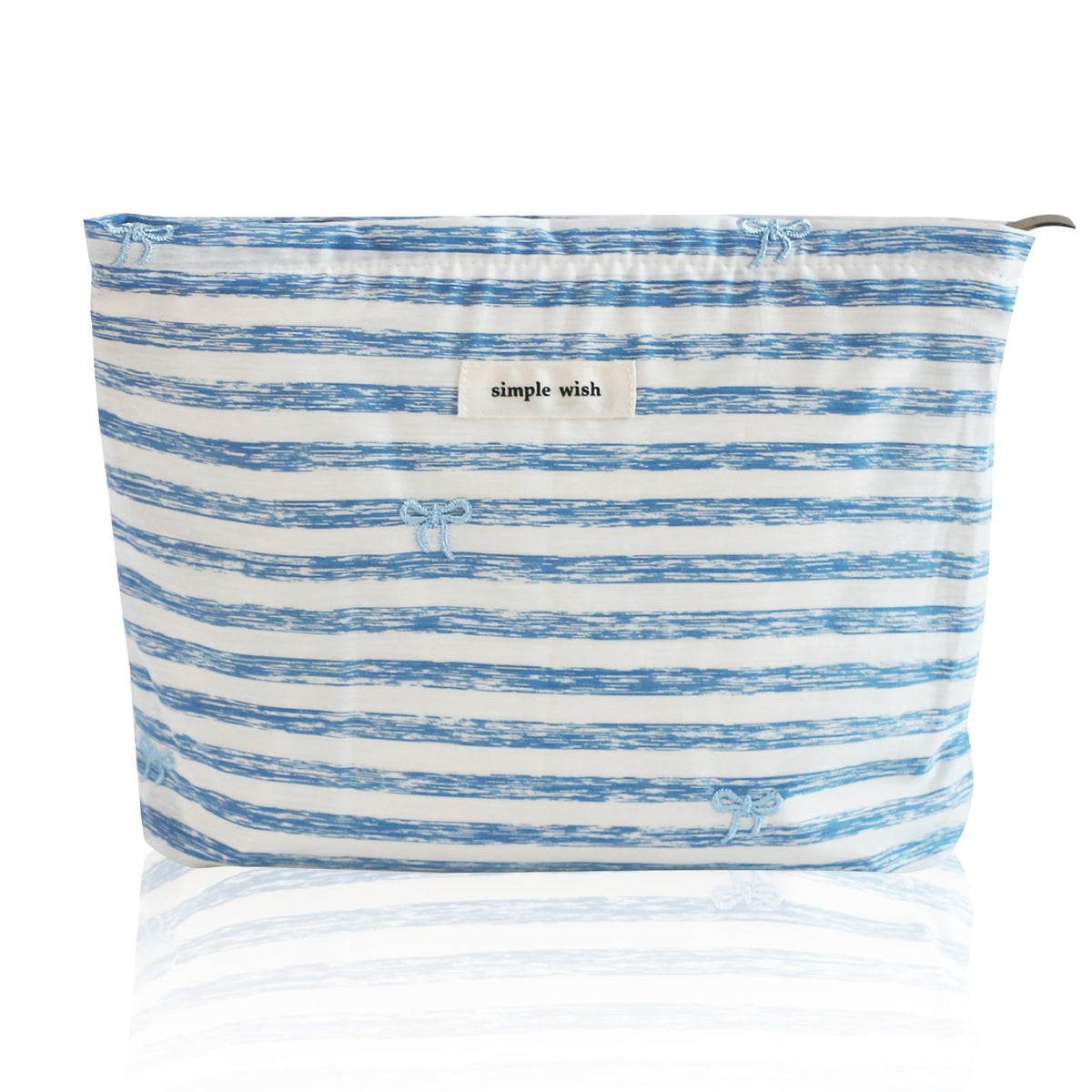 Wudygirl Makeup Bag for Women Travel Cosmetic Bag 10.5"x7.5" Beige