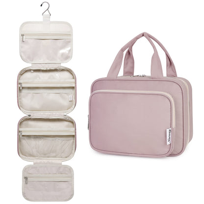 Narwey Hanging Toiletry Bag for Women, Travel Makeup Cosmetic Organizer Bag