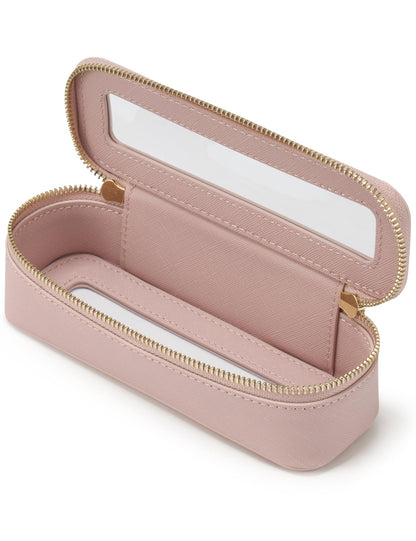 Popvibe Clear Makeup Case White Toiletry Bag Travel Large Clear Cosmetic Bag with Zipper, Big Make Up Bag Organizer Women Traveling TSA Approved Transparent Bag Car for Essentials